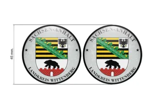 TÜV Kennzeichen-Sticker Landkreis Wittenberg Nummernschild plakette